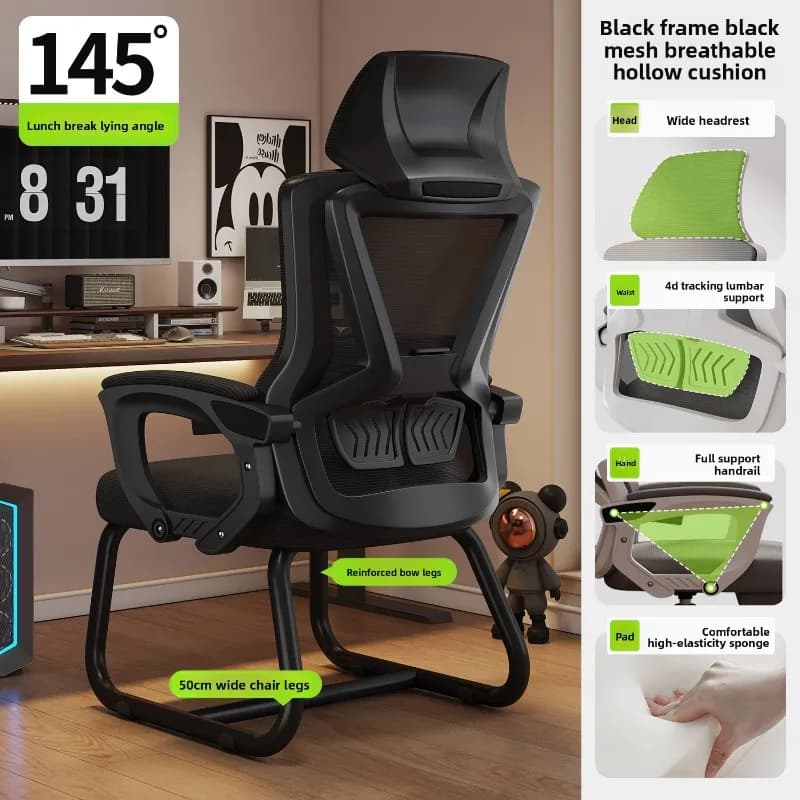 Computer Gaming Student Staff Computer Chair Office Chairs Nap Ready Dual Use Ergonomic Chair Adjustable Height Home Office
