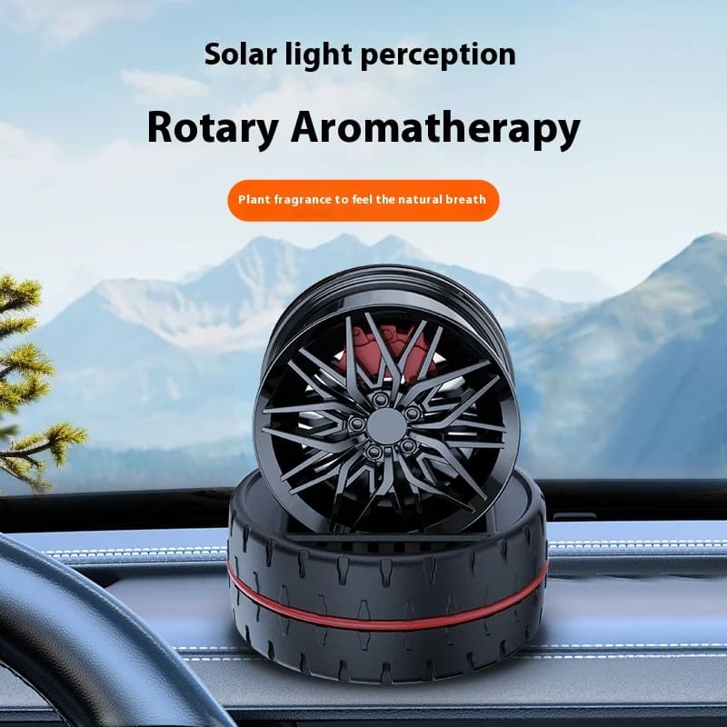 Car perfume with flying wheels Aromatherapy decoration for solar car in the central console of the car provides fragrance decorations