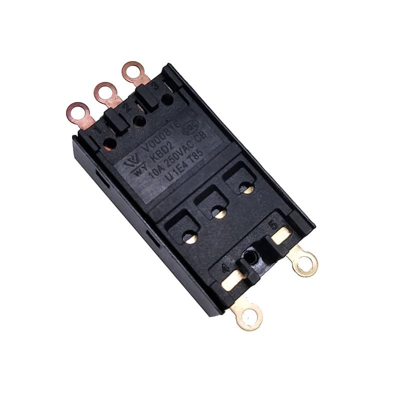 KBD2 5pin 4-speed electric hair dryer blower Toggle power switch Size wind speed push-slide switch 10A250V
