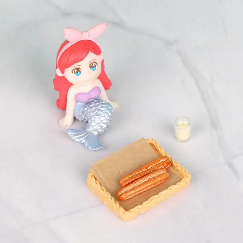 5 pezzi mini accessori da cucina per casa delle bambole set di bastoncini per pasta fritta al latte di soia finta di giocare giocattolo modello alimentare
