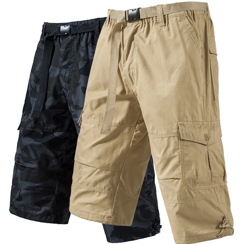 Pantaloni corti da uomo pantaloncini Cargo Casual tasche con cerniera pantaloni corti traspiranti estivi leggeri 3/4 pantaloni della tuta
