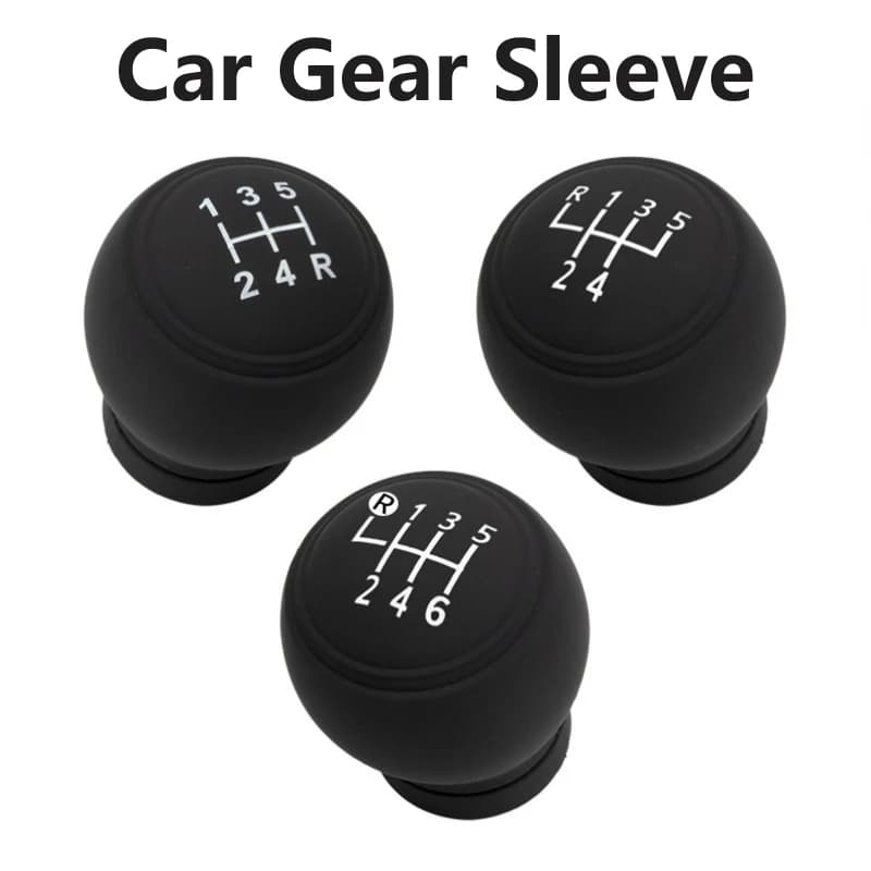 Gear knob Silicone cover Gear rod protection Waterproof lever handle Anti-slip leather Universal manual change