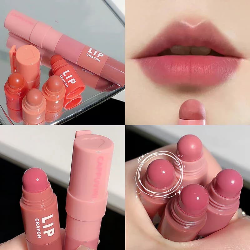 4 in 1 Cappuvini Kit matita rossetto opaco Velluto Sexy Tinta labbra rosse Tazza antiaderente Penna rossetto multicolore Trucco labbra Cosmetico