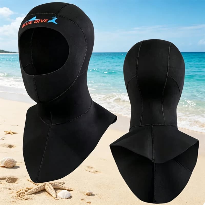 Neoprene 3mm diving cap, Winter Swimming Thermal, Snorkeling, Diving, for Men and Women, Super Elastic with Cover for Spalle