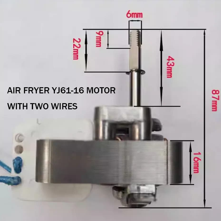 Motore per friggitrice ad aria YJ61-16/13/10, motore asincrono monofase a poli coperti, motore universale per ventilatore