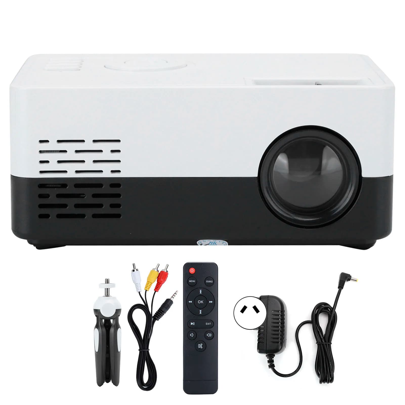 Mini Proiettore Portatile Universale LED per Home Theater, Lettore Multimediale con Supporto per Film, Giochi e Ufficio