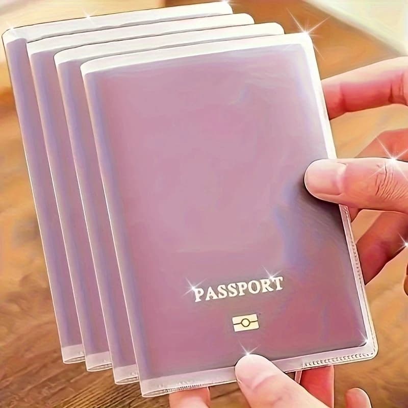 2/4Durable individual passport holder、Travel Document Holder，With multiple card slots，Scratch-resistant ID card protector - Tran