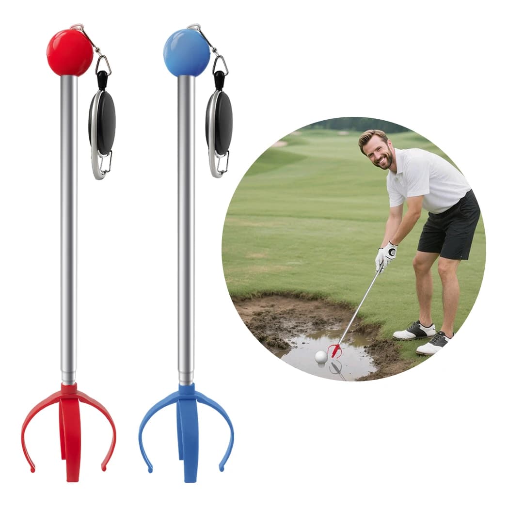 Caiton 1PC Park Golf Ball Retriever (Opt rosso/blu) – Grabber telescopico per palline da golf, Strumento per la presa delle palline Golf, Accessori da golf