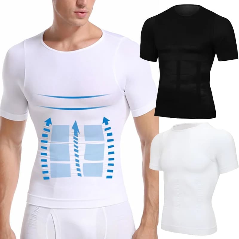Uomo Perdita di peso Shapewear T-shirt Body Shaper Dimagrante Compressione Camicie Ginecomastia Canottiera Vita Trainer Muscolare Canotte