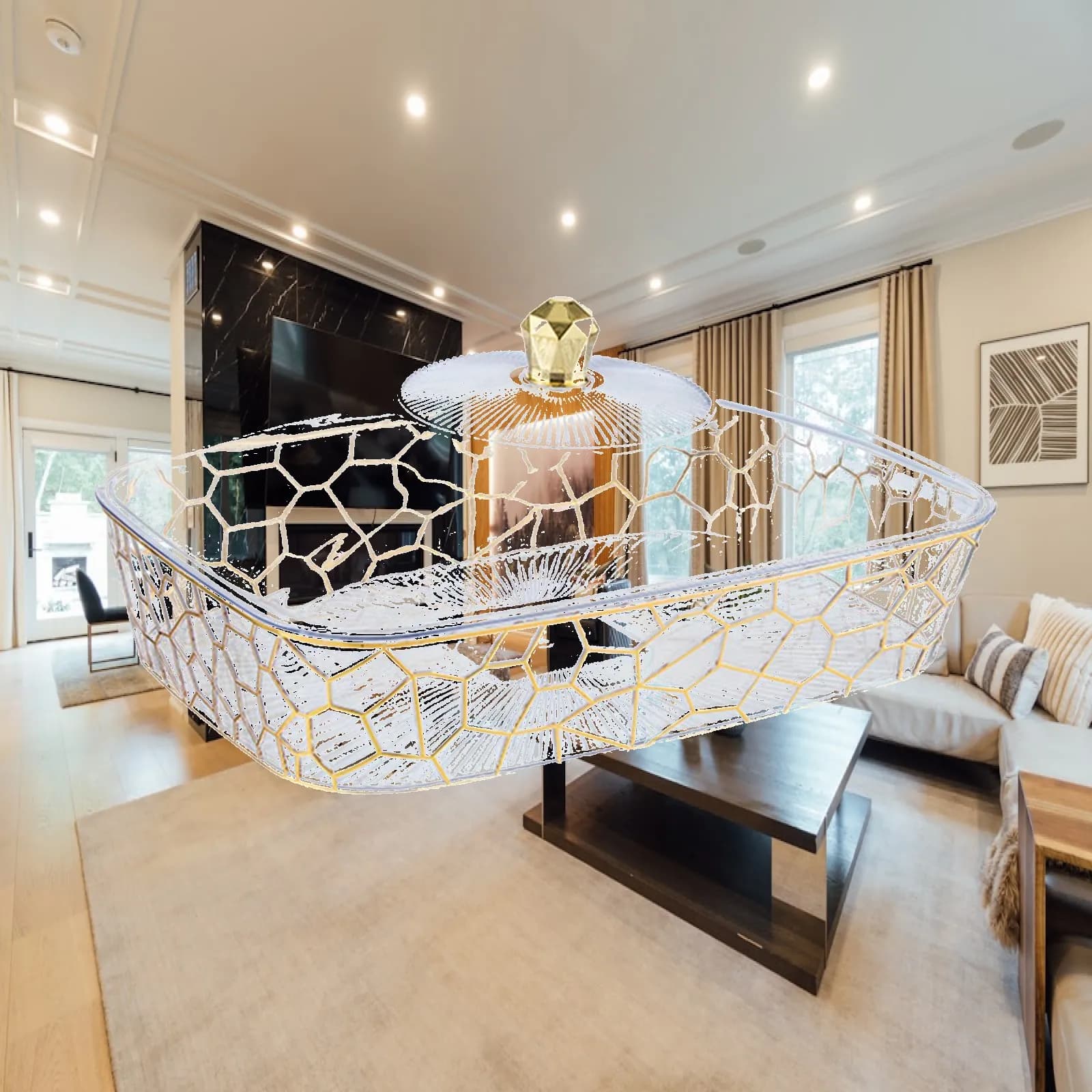 Vassoio per Frutta con Coperchio, Portadolci e Snack, Piatto Trasparente Moderno per Arredamento Casa, Ciotola per Frutta, Verdura e Frutta Secca