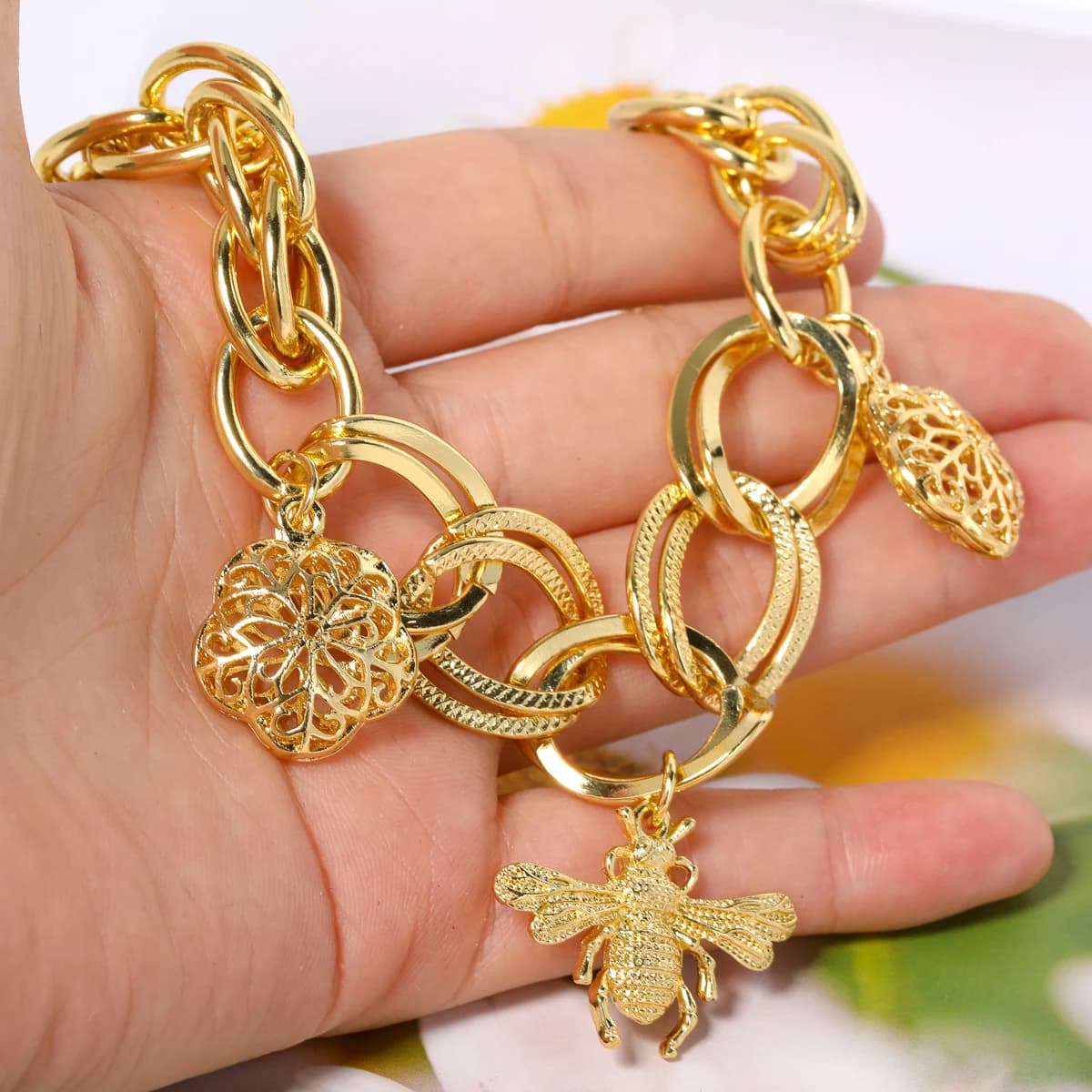 Diana baby Jewelry Dubai braccialetti con catena a maglie Color oro bracciale con ciondoli Hip Hop per le donne regali per feste di matrimonio abbigliamento quotidiano