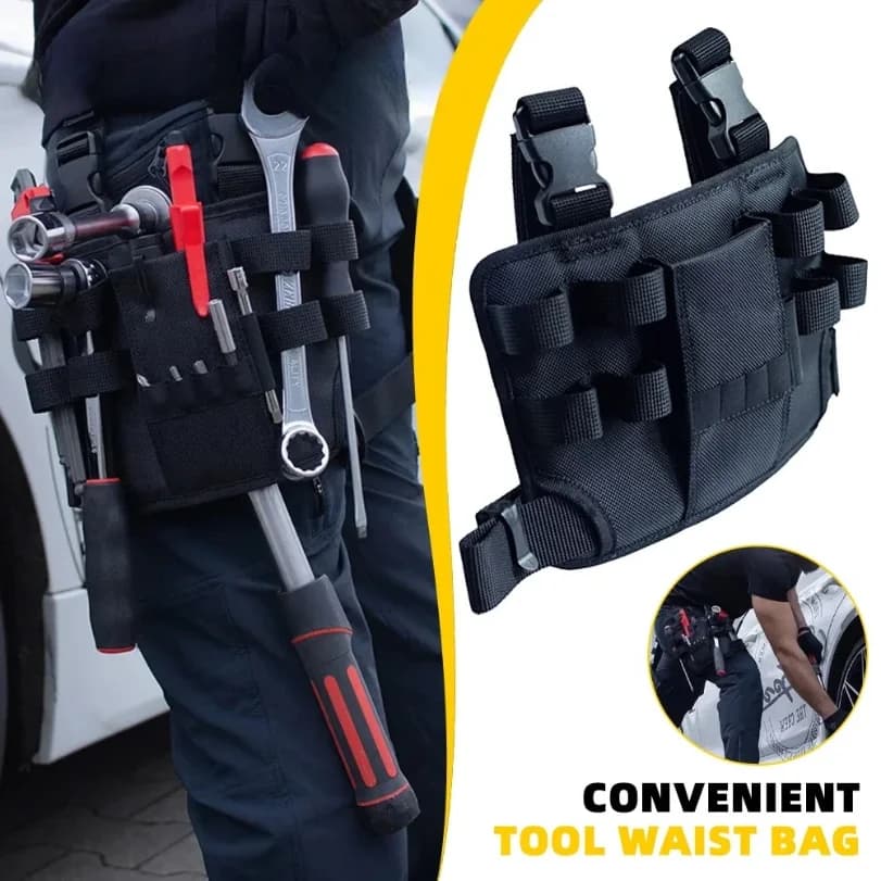 Borsa Porta Attrezzi da Lavoro con Clip da Cintura, Fondina, Marsupio Tattico, Porta Utensili da Gamba, Tasca Porta Attrezzi per Elettricisti e Manutentori