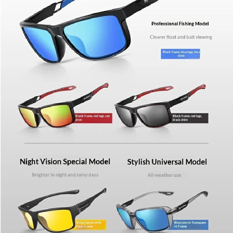 HISTAR Fishing Sunglasses Polarized UV Protection Windproof High Definition Clear View Outdoor Rock Fishing Lure Angling Eyewear
