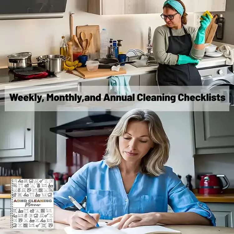 Agenda A4 per ADHD e Organizzazione, Quaderno per Pianificazione Giornaliera, Copertina Resistente, Carta Liscia per Scrivere, Essenziale per Casa, Ufficio e Dormitorio