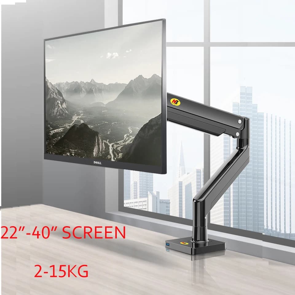 NB G40 G45 Braccio a molla a gas Schermo da 22-40 pollici Supporto per monitor da tavolo 360 Ruota 3-15 kg 3-12 kg schermo ad arco/schermo piatto ultra largo