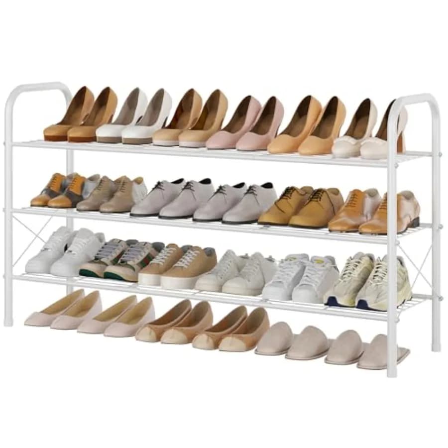 Scarpiera in Rete Resistente, Scarpiera da Ingresso, Scarpiera Autoportante, Organizzatore per Scarpe, Scarpiera per Armadio, Salvaspazio