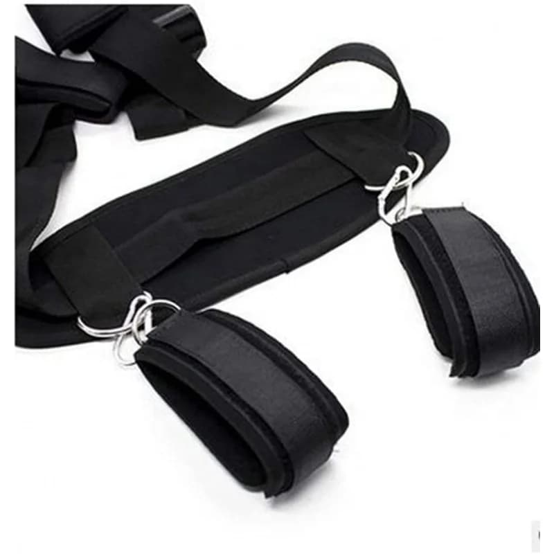 Supporto per la posizione Gioco sessuale Kit BDSM Giocattoli Polso Leg Restraint Mano Polsino per caviglia Restrizioni per letto