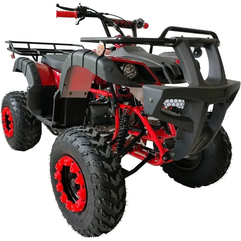 Quad Bike 200cc for Adults and Young with LED Lights, Matched Circles, Automatic Transmission and Retromarcia - Red