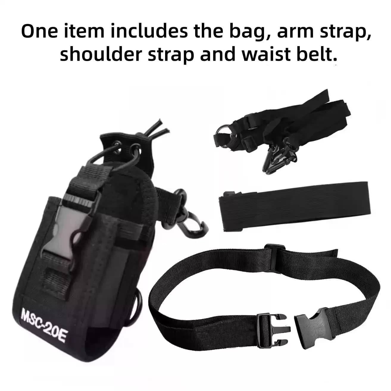 Gilet tattico Molle Borsa da braccio Radio Fondina Supporto Gilet da lavoro Rig per Baofeng UV-5R BF-888S UV-82 UV-9R Radio bidirezionale Walkie Talkie