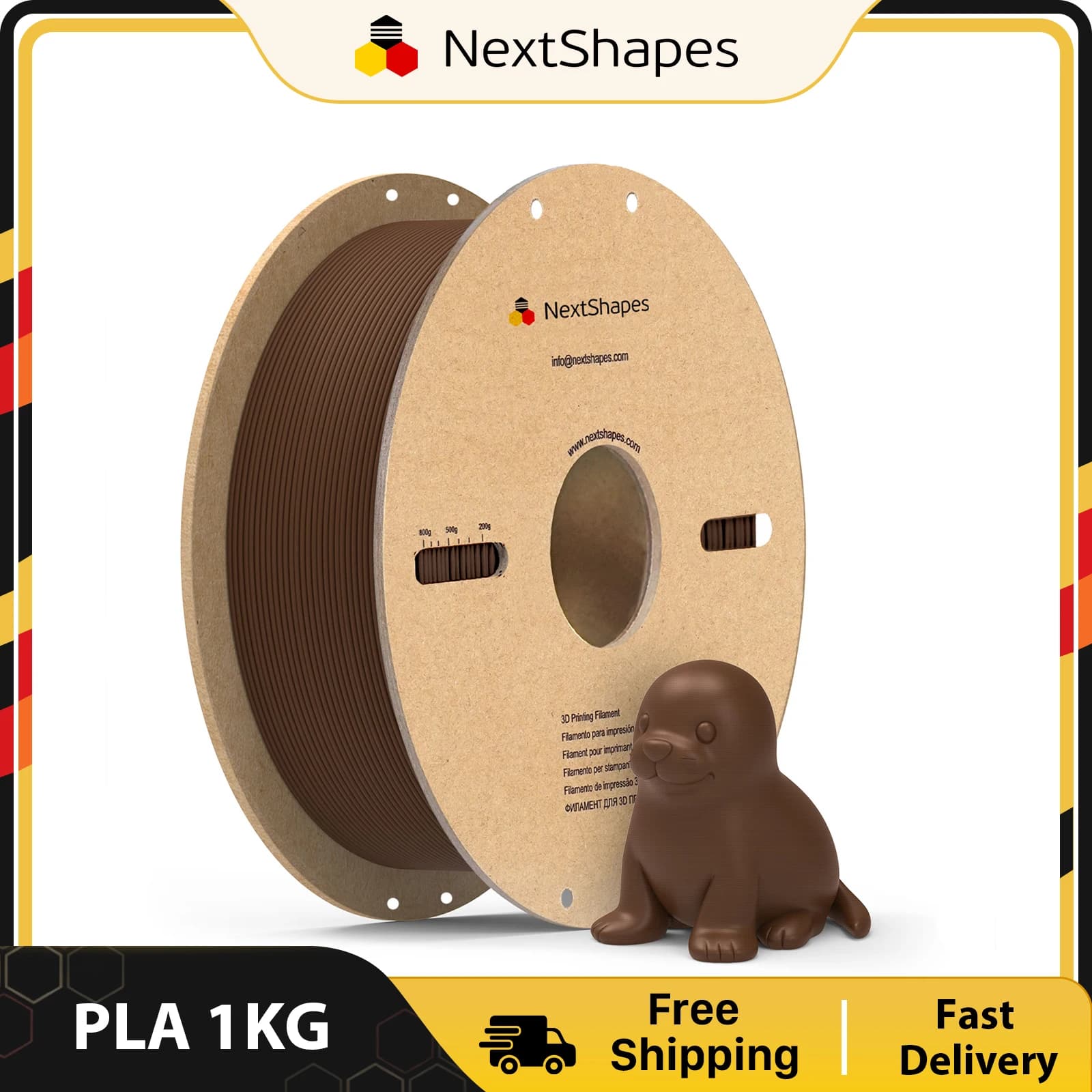 NextShapes Standard PLA Filament In 1.75mm Diameter 1kg Spool Vacuum-Packed Suitable For Bambu Lab 3D Printer