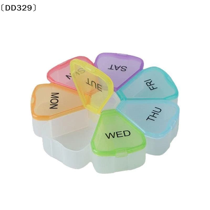 Portable Travel Tablet Organiser With 7 Large Compartments For Vitamins Supplements Medication〔DD329〕