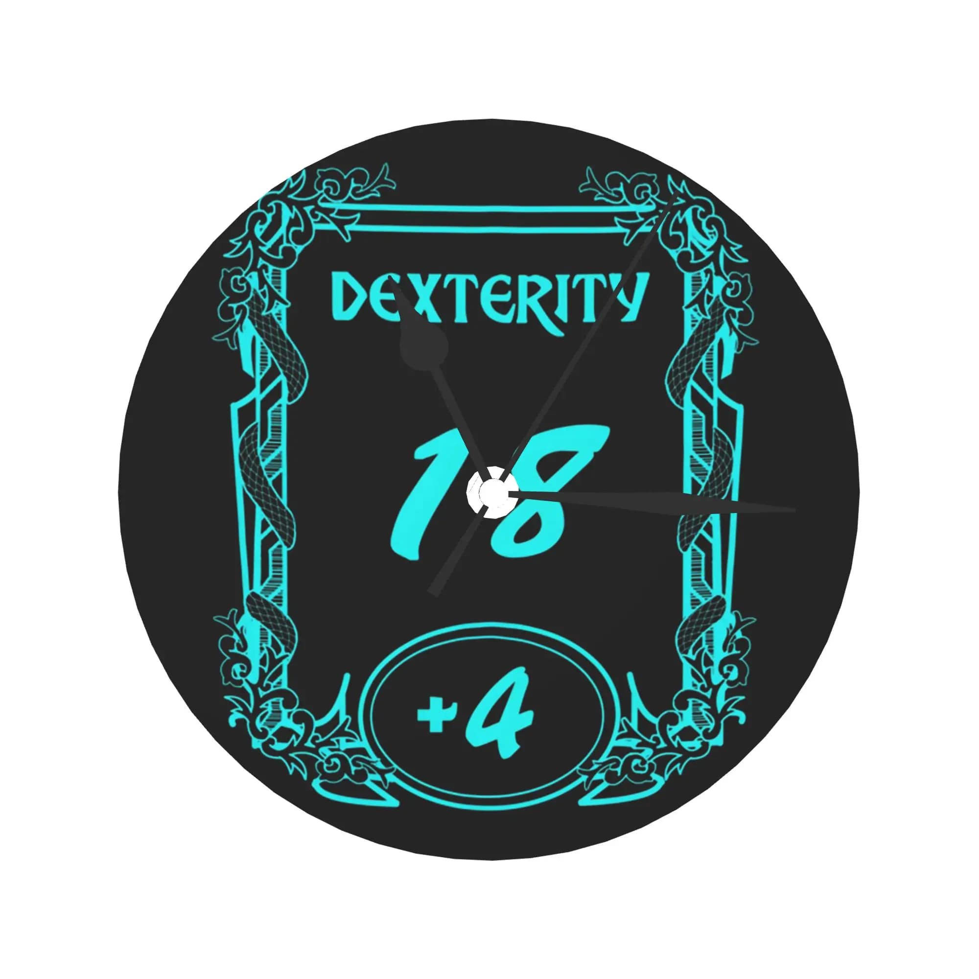 Dexterity Stat Wall clock Decorating room Silent round watch for bedroom Living room Kitchen Home