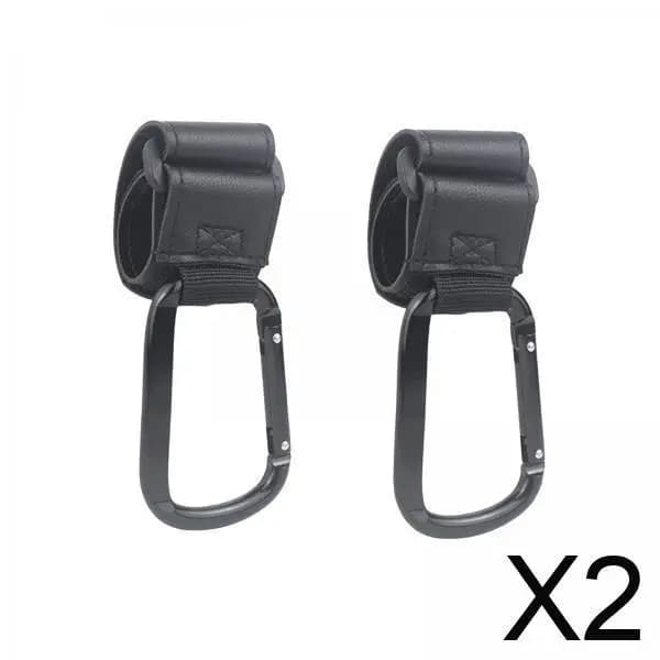 Ganci Organizzatori per Passeggino in Pelle PU, Clip Regolabili per Borse della Spesa, Compatibili con Passeggini