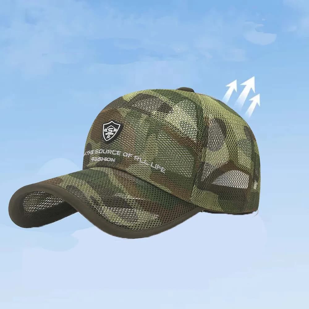 2023 Berretto da baseball estivo mimetico per uomo Maglia intera Cappello snapback a tesa larga Moda regolabile Lettera ricamo Berretto da pesca