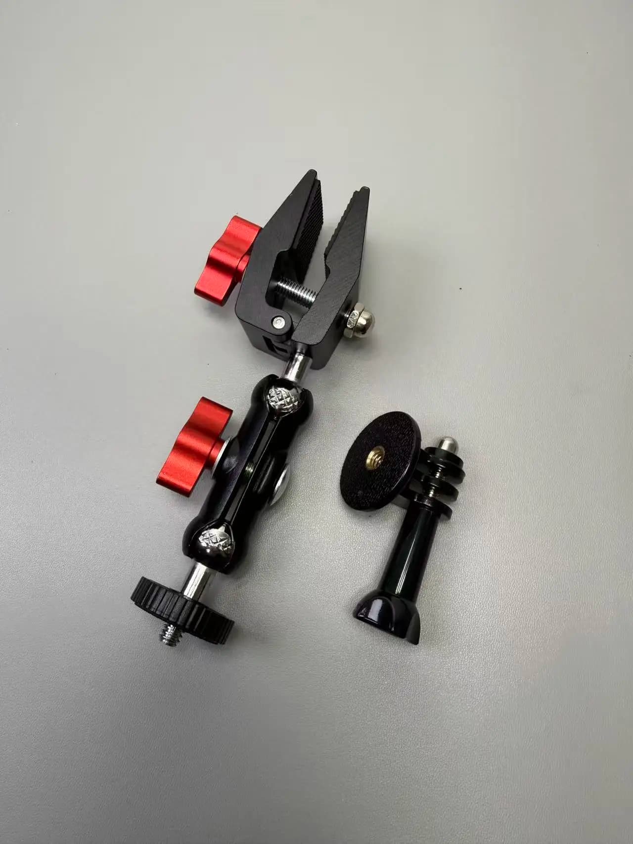 Motorcycle Barrier Clip 360° Rotatable Mount for DJI GoPro Action Camera Outdoor Cycling Sports Video Recording Fixed Bracket