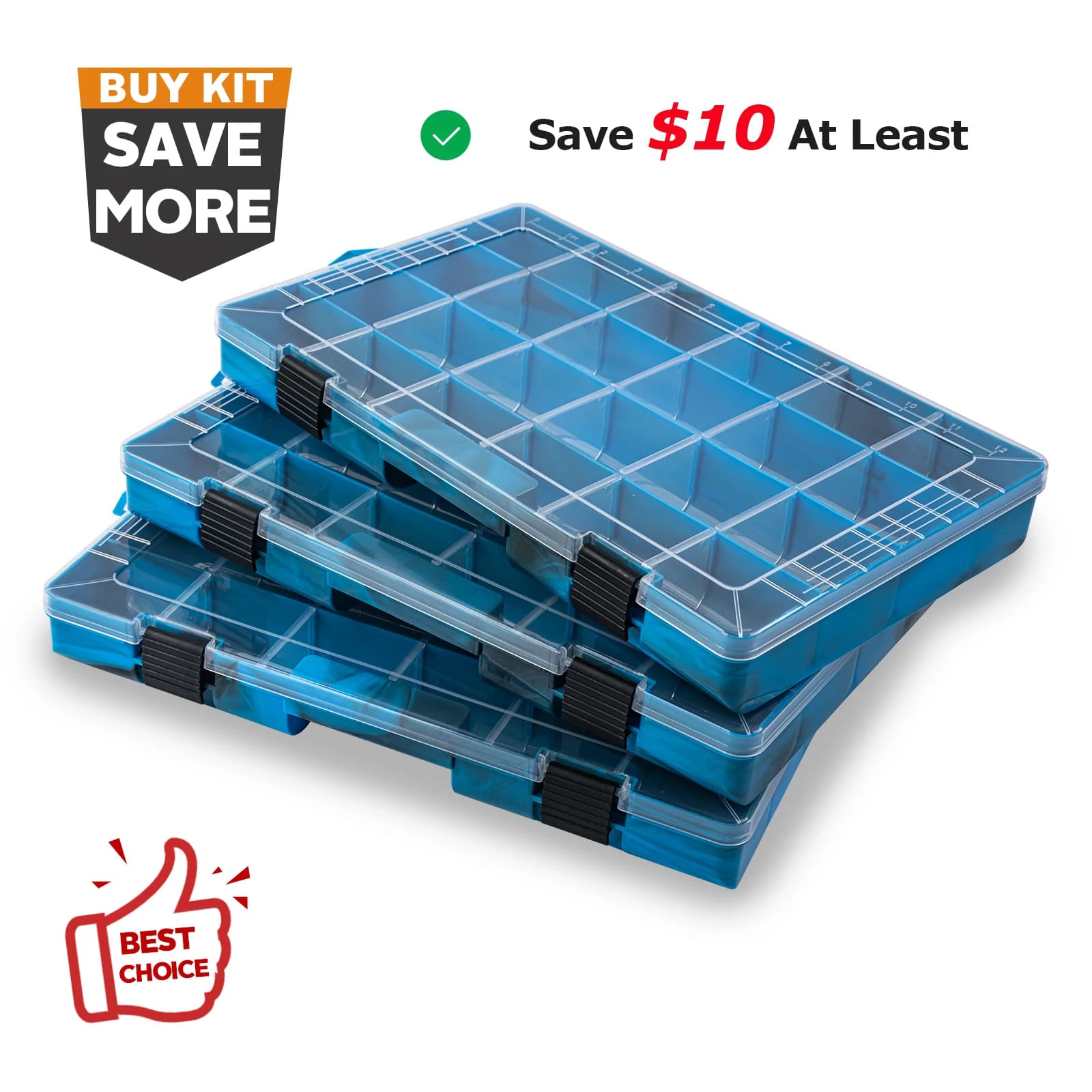 Goture Portable Bearing Box for Fishing bait Organizer for baits Fishing Tool Box Durable case for fishing gear