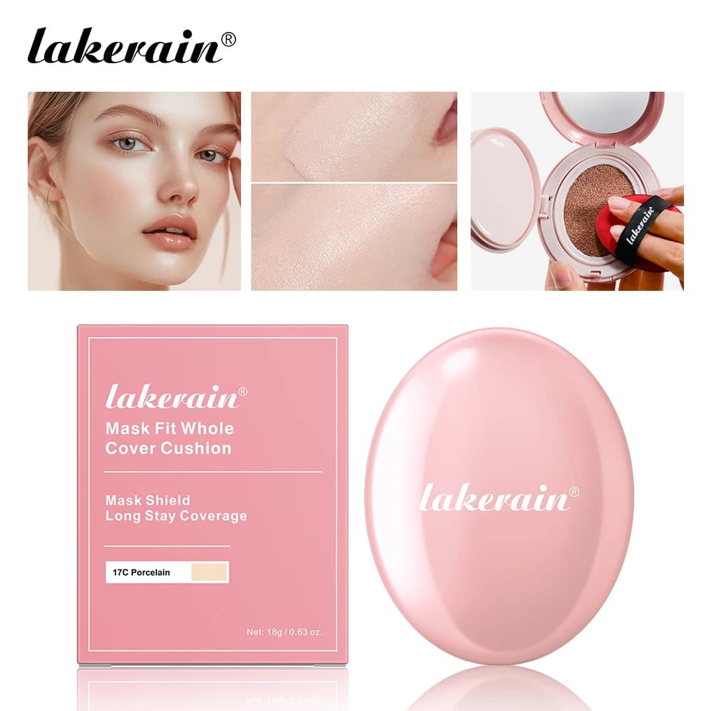 Cuscino in crema CC semi opaca Correttore naturale Sbiancante Texture cremosa a lunga durata Fondotinta Base per il viso Cosmetici per il trucco