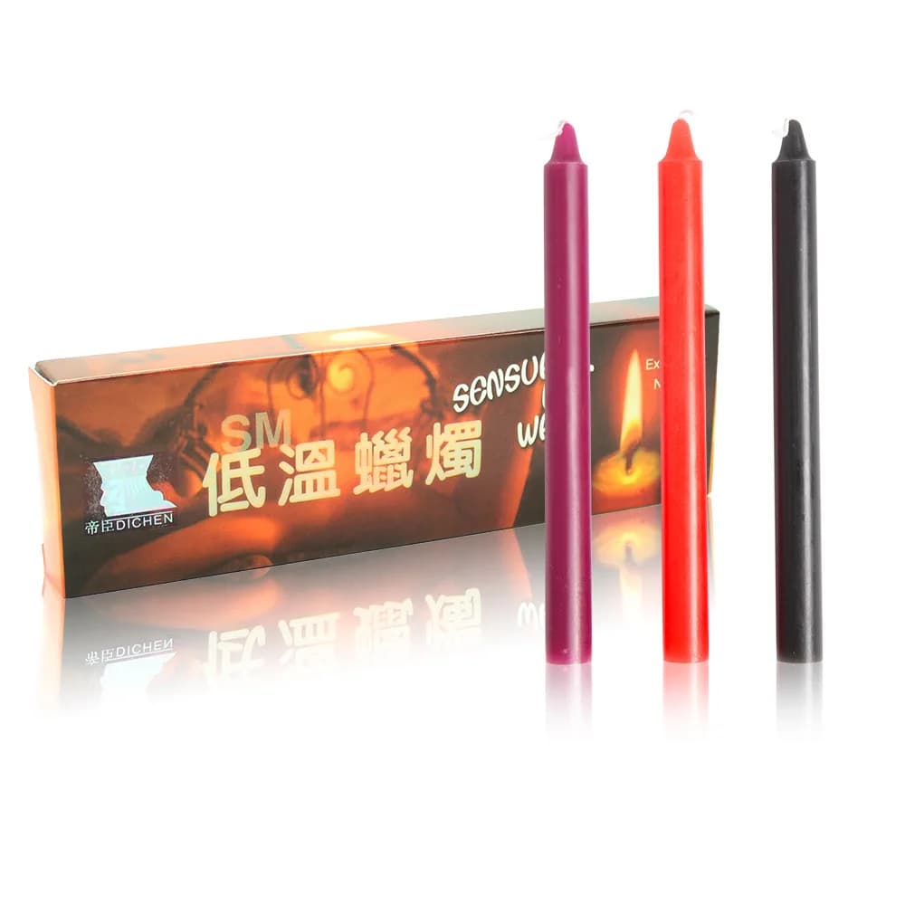 Set di 3 Candele a Bassa Temperatura per Adulti, Candele per Giochi di Coppia, Relax, Flirt e Giochi SM