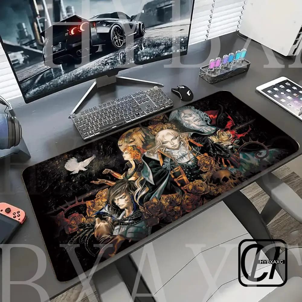 Tappetino per mouse Castlevania 900x400x4mm, tappetino per mouse da gioco, tappetino da scrivania per notebook, tappetino per mouse locrkand, tappetini per giochi per PC, tappetini per giocatori HYBXAXC