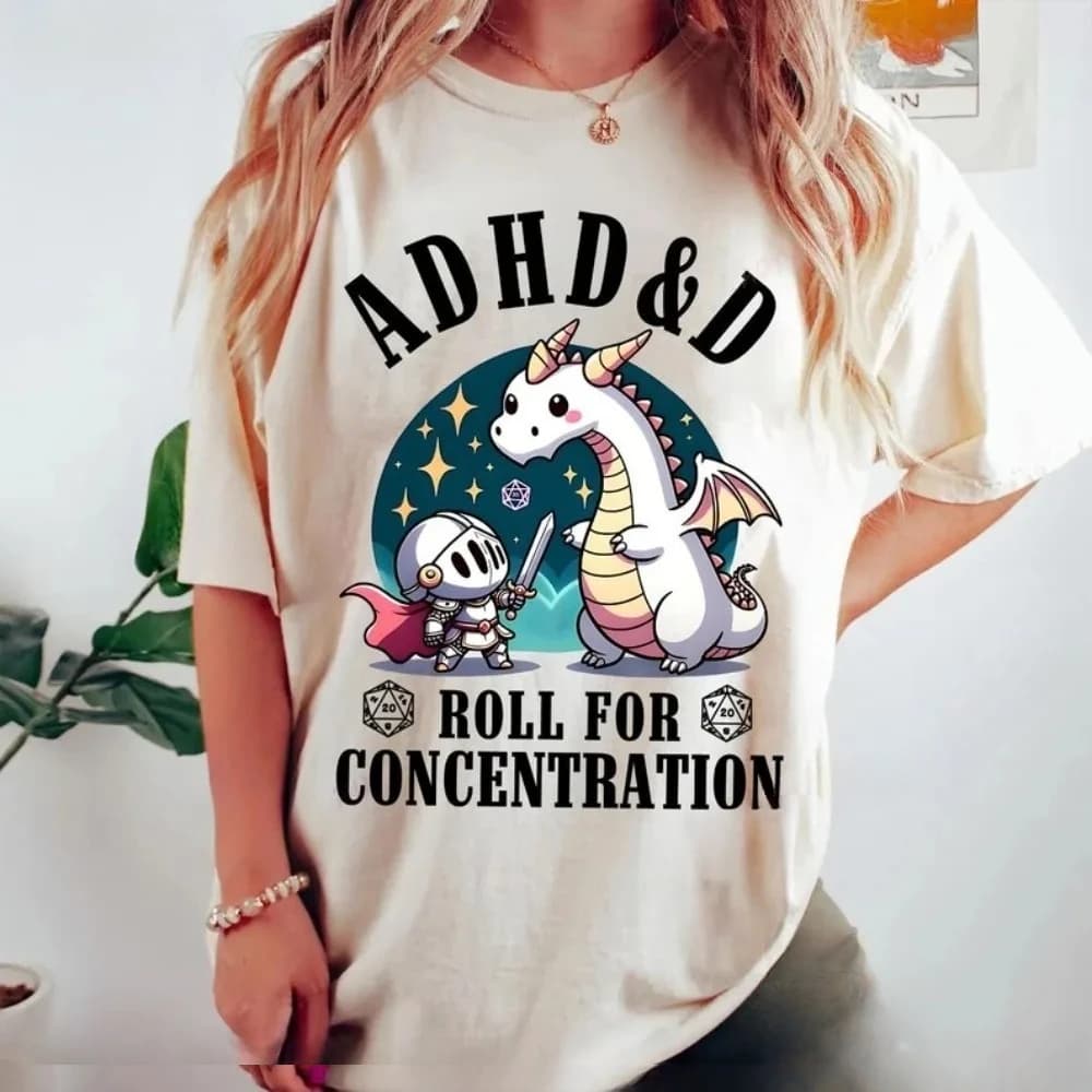T-shirt Casual da Uomo con Stampa Grafica Rogue Adhd&D Roll RPG DnD Class T Shirt Board Game D&D Character Dungeons and Dragons