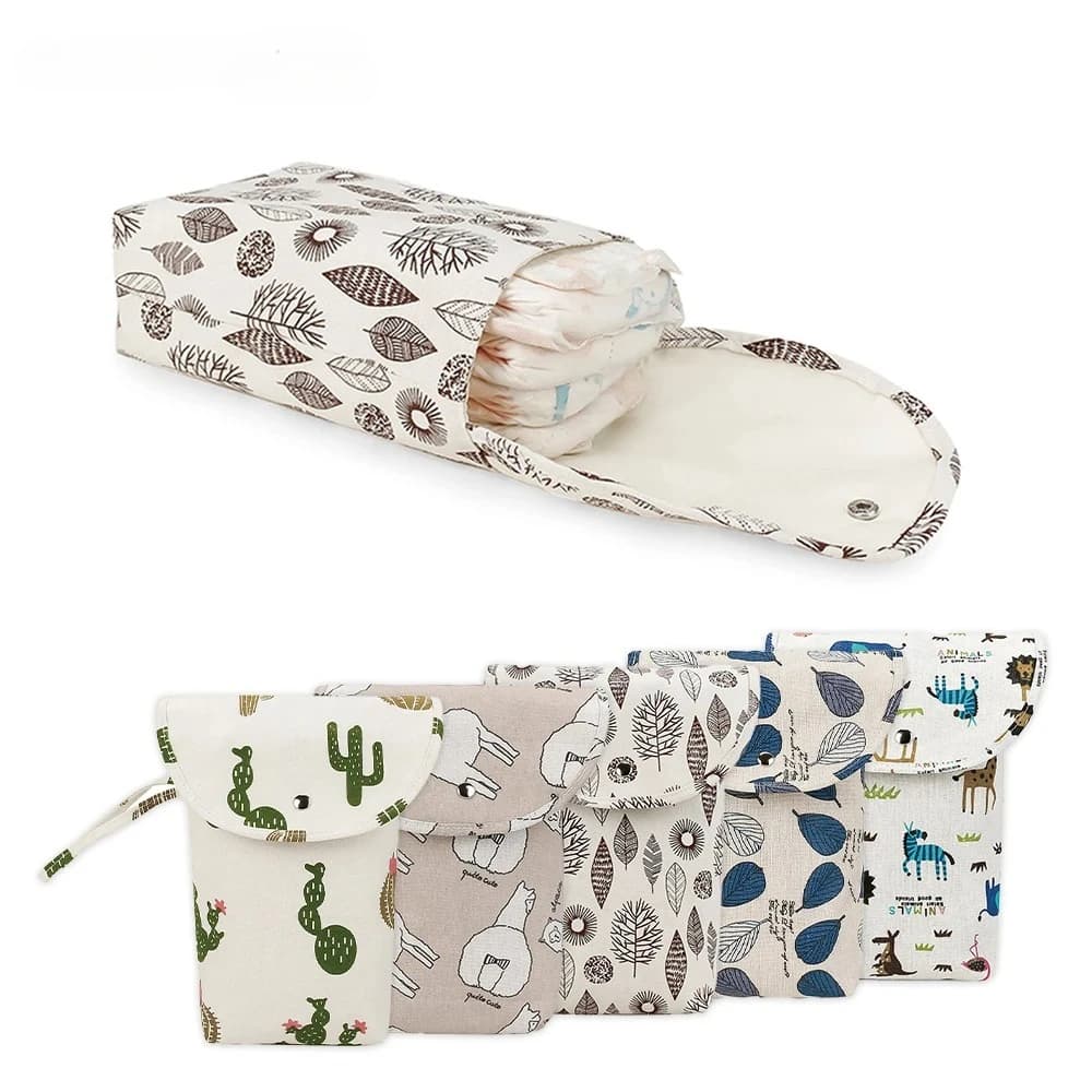 Reusable Baby Diaper Bag Waterproof Wet/Dry Nappy Storage Bag Carrying Diapering Pouch Baby Organizer Diaper Stackers Caddies