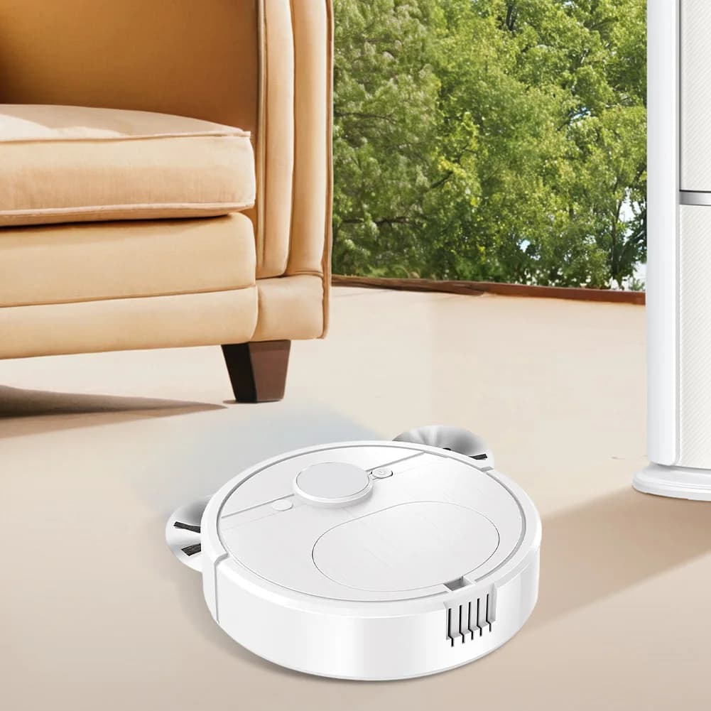 3 In 1 Smart Sweeping Robot Strong Power Vacuum Cleaner Sweeping Machine (White)
