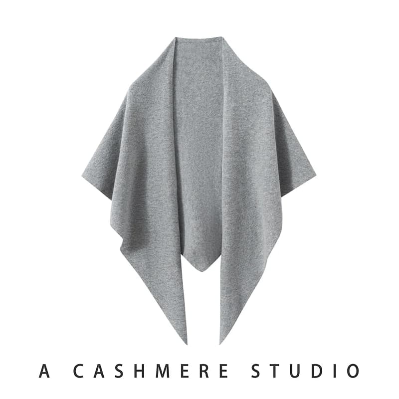 Choice Women 100% Cashmere Scarf Simple Style Triangle Shawls Autumn Winter Solid Cashmere Knitwear Luxury Scarf