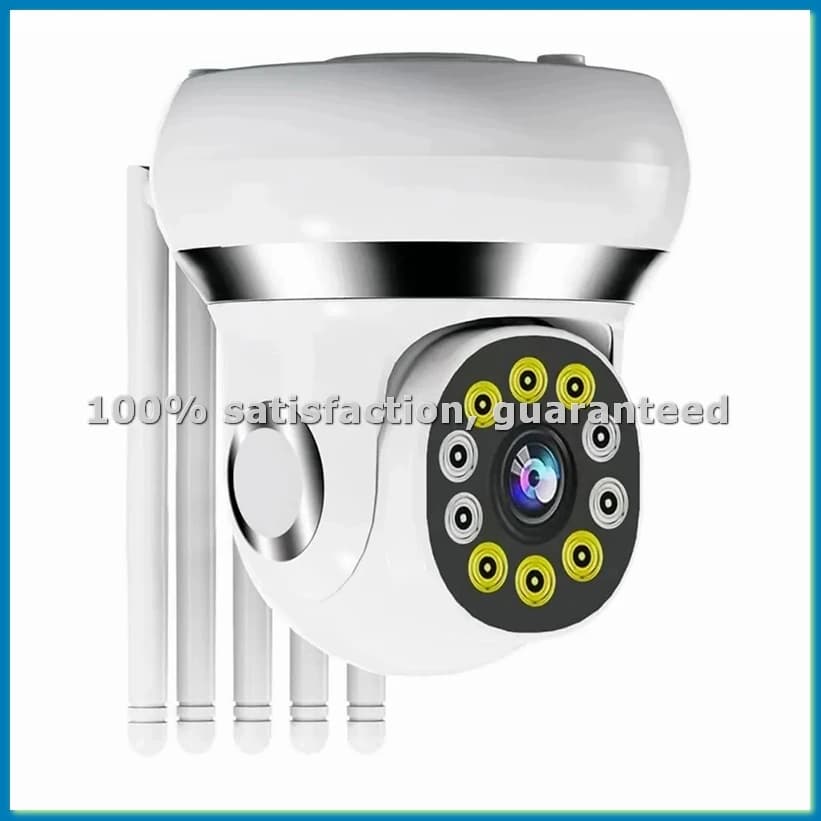 Telecamera IP PTZ Wireless Dual Band 2.4G&5G con Visione Notturna a Colori, Rilevamento Movimento AI, Monitor per Bambini, Spina EU - A51M