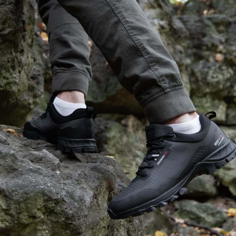 Baasploa Scarpe da trekking da uomo Nuove scarpe da ginnastica impermeabili resistenti da campeggio all'aperto Scarpe da passeggio resistenti all'usura antiscivolo casual da uomo