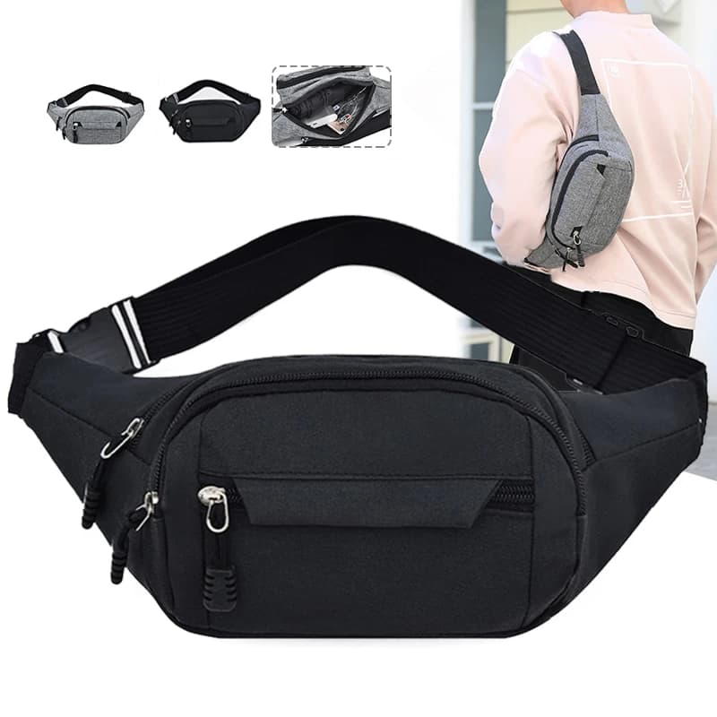Marsupio da uomo in vita marsupio da cintura a tracolla borsa da viaggio sportiva moda soldi borsa da uomo in Nylon borse a marsupio