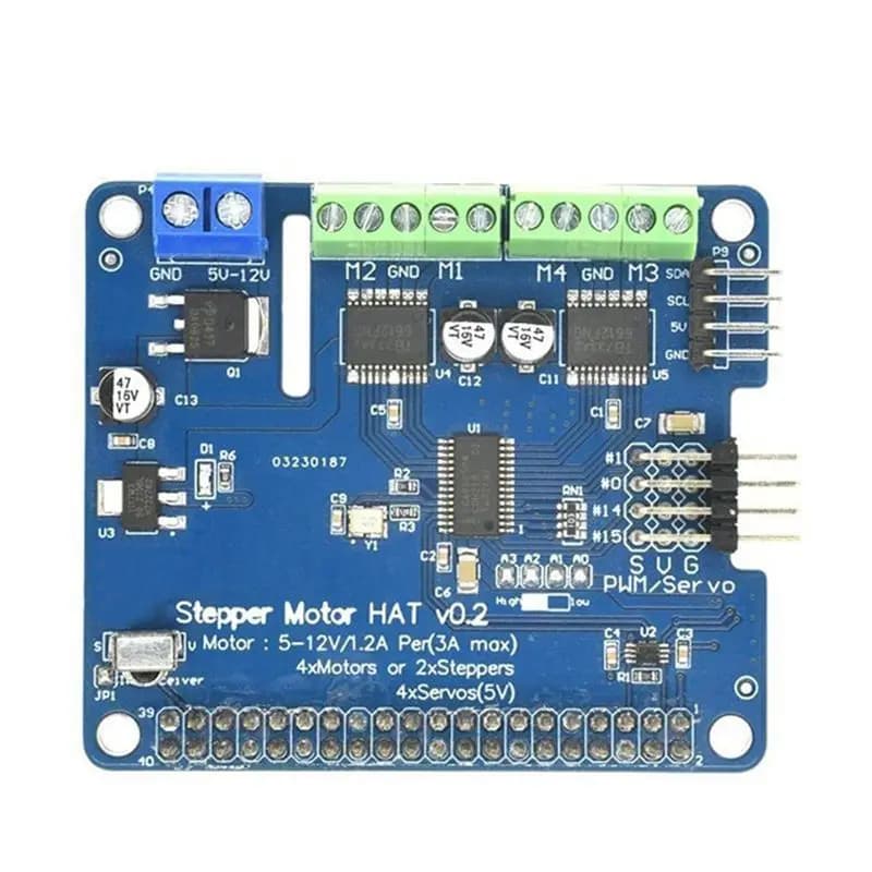 ABJN-Stepper Motor HAT V0.2+ Robotic Expansion Board for Stepper/Motor/Server for Raspberry Pi 3B/3B+ - Spare parts and Accessories