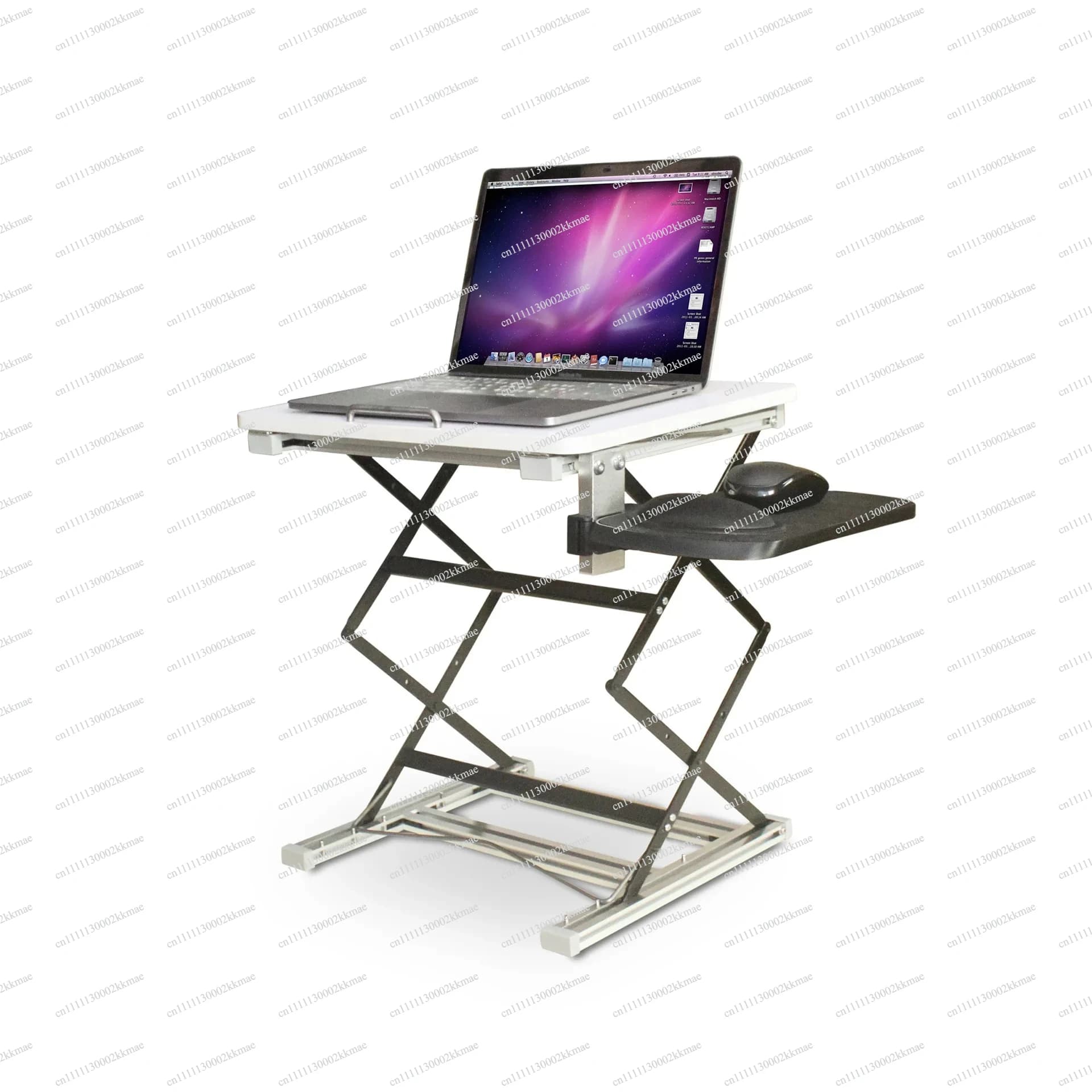 Laptop Standing Desk with Lifting Folding Design, Adjustable Study Table Stand for Home Office