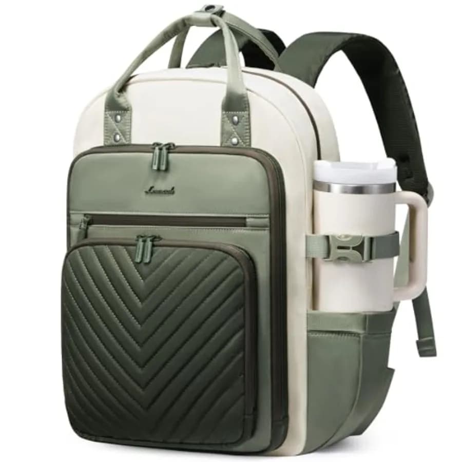 Laptop Backpack for Women, Water Resistant Travel Work Backpacks Purse Stylish Business Teacher Nurse Computer