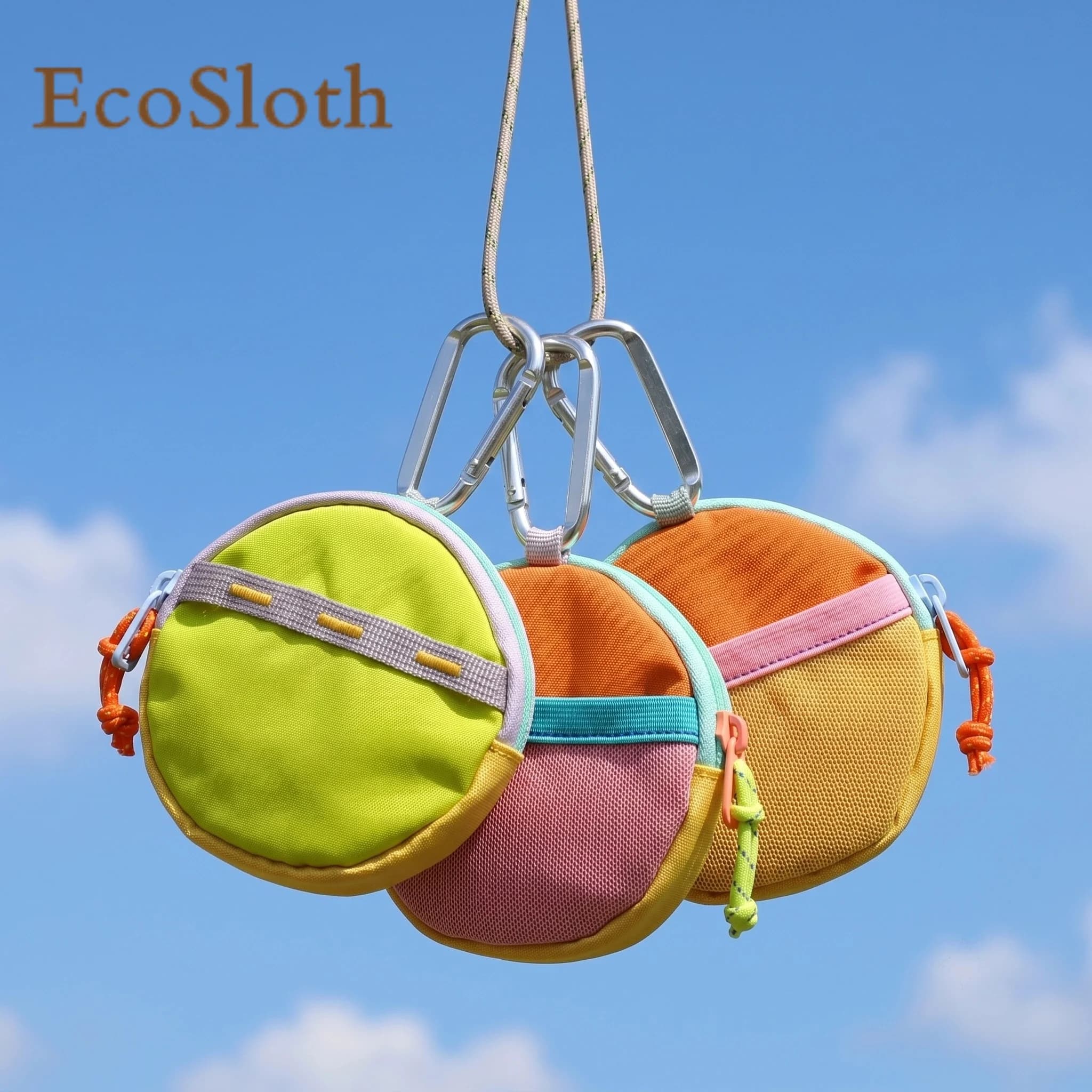 ES Portable Mini Coin Purse, Small Round Wallet Pouch for Travel & Everyday Use, Unisex Mini Key Ring Bags For Earphone Storage