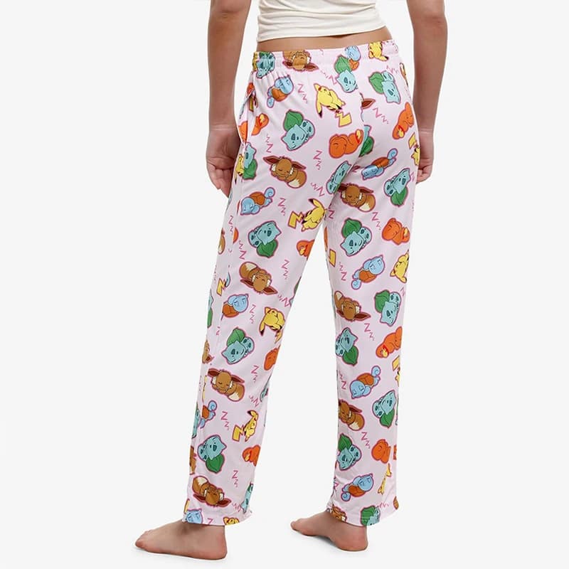 Pantaloni pigiama per adulti e bambini con stampa anime di Bandai Pokemon Sleeping Characters, pantaloni larghi estivi morbidi e leggeri ad asciugatura rapida