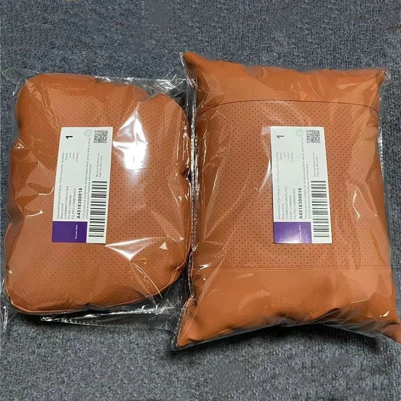 2 pezzi/set cuscino poggiatesta Napa di lusso e cuscino di supporto lombare - design ultra morbido e traspirante, supporto per il collo per tutte le auto