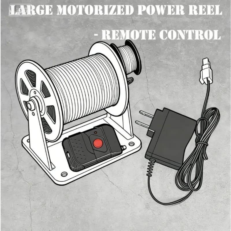 Large Motorized Power Reel - Remote Control Magic Tricks Silk Flying Device Stage Party Illusions Gimmick Scarves Flight Magica