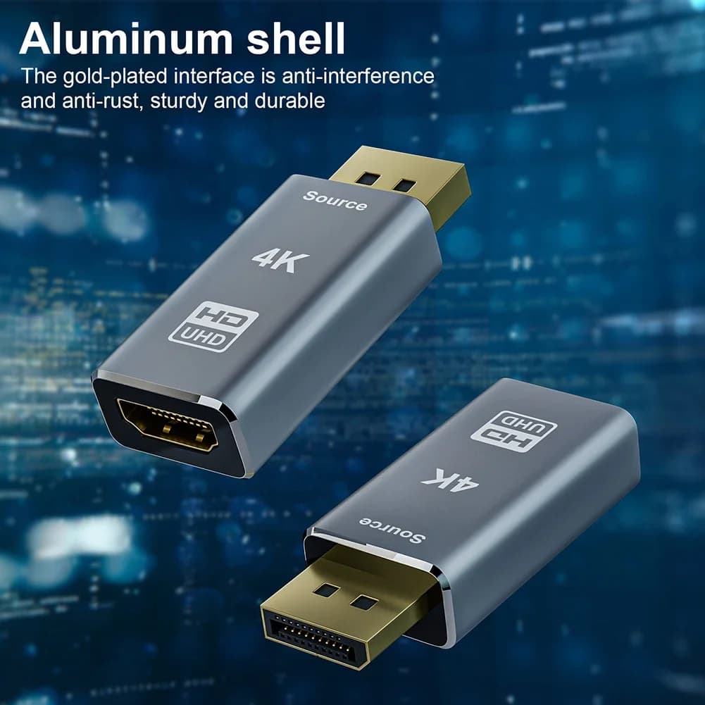 Porta display 4K a connettore compatibile HDMI Adattatore DP maschio a femmina compatibile HDMI da 30 Gbps per Lenovo Dell HP