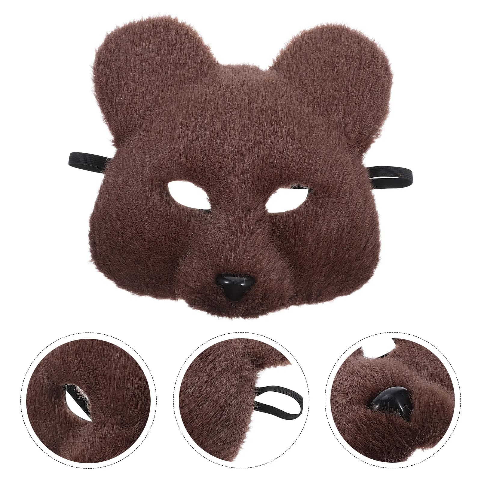 Realistic Mask of Bruno Bear for Halloween, Adult Costume, Animal Mask for Party in Mask