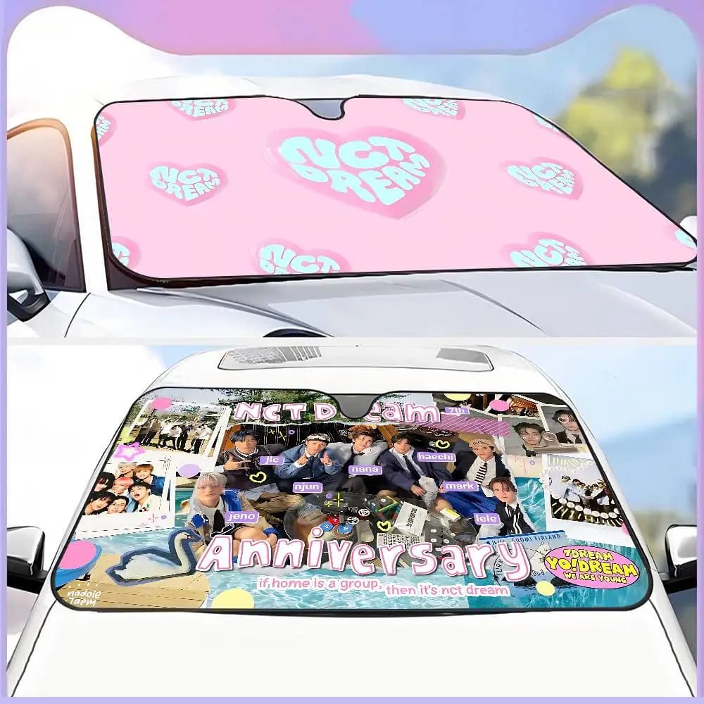 Nuovo Parasole Pieghevole per Auto Kpop Nct-Dream, Copertura per Parabrezza Anteriore 70x130cm, Riflettore di Calore